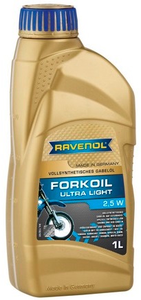 Масло для вилок и амортизаторов синтетическое Ravenol 4014835731615 Fork oil Ultra Light 2.5W, 1л