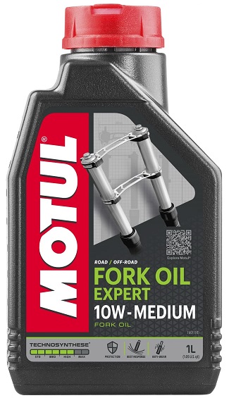 Масло для вилок и амортизаторов полусинтетическое Motul 101139 Fork Oil Expert medium 10W, 1л
