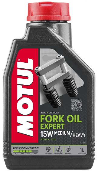 Масло для вилок и амортизаторов полусинтетическое Motul 101138 Fork Oil Expert medium/heavy 15W, 1л