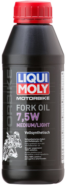 Масло для вилок и амортизаторов синтетическое Liqui Moly 3099 Fork Oil Medium/Light 7.5W, 0.5л