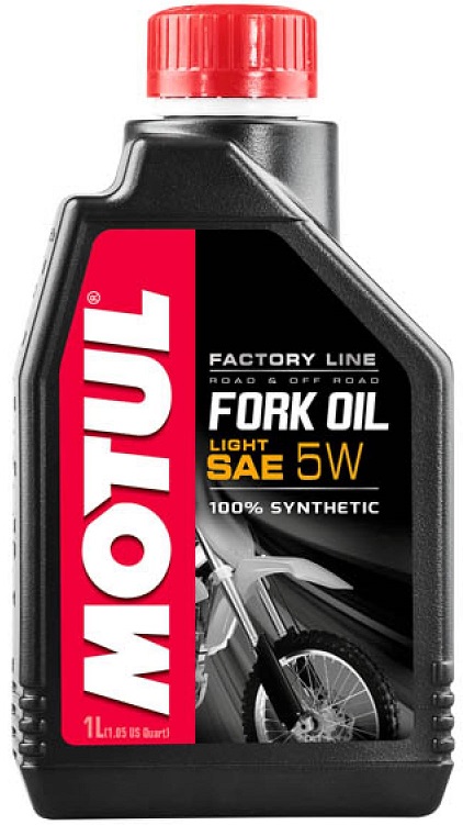 Масло для вилок и амортизаторов синтетическое Motul 105924 Fork Oil light Factory Line 5W, 1л
