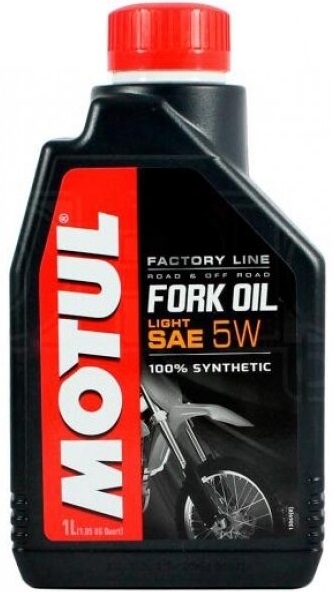 Масло для вилок и амортизаторов синтетическое Motul 101130 Fork Oil light Factory Line 5W, 1л