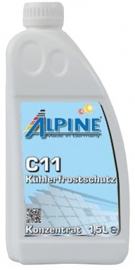 Жидкость охлаждающая Alpine 0101141-B C 11, синяя, 1.5л