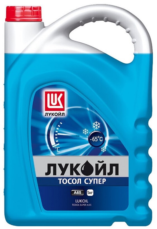 Жидкость охлаждающая Lukoil 135345 Супер А65, синяя, 4.5л