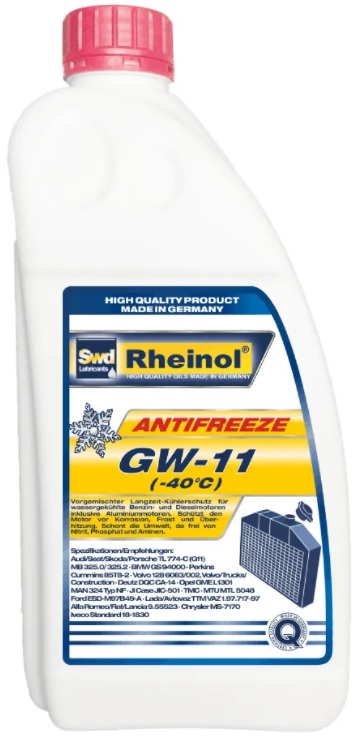 Жидкость охлаждающая SWD 39120,180 Rheinol Antifreeze GW-11, синяя, 1.5л