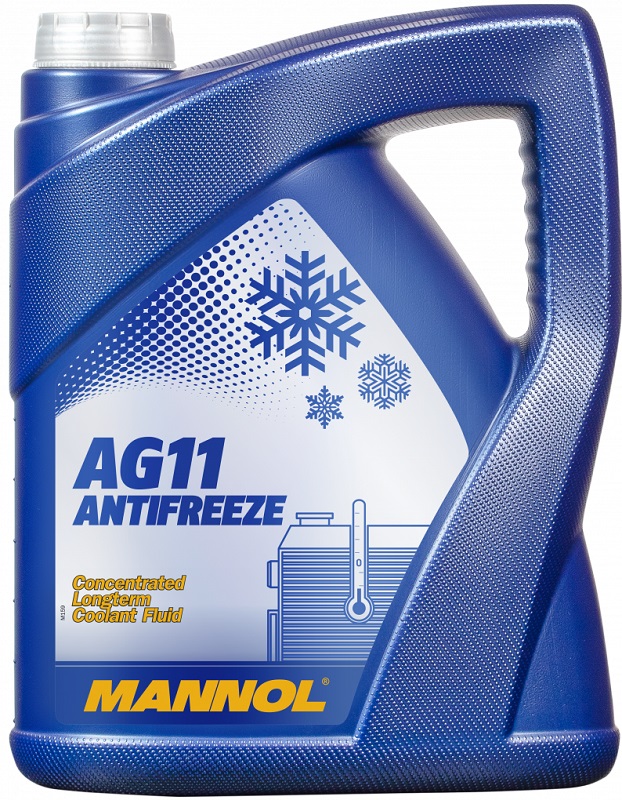 Жидкость охлаждающая Mannol MN4111-5 Longterm Antifreeze AG11, синяя, 5л