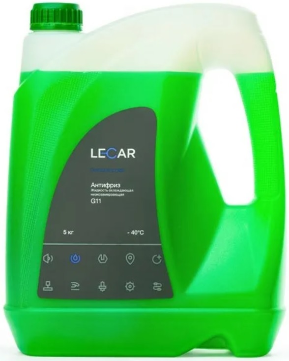 Жидкость охлаждающая Lecar LECAR000031210 G11, зелёная, 9л
