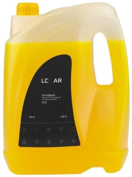 Жидкость охлаждающая Lecar LECAR000091210 G12, жёлтая, 9л