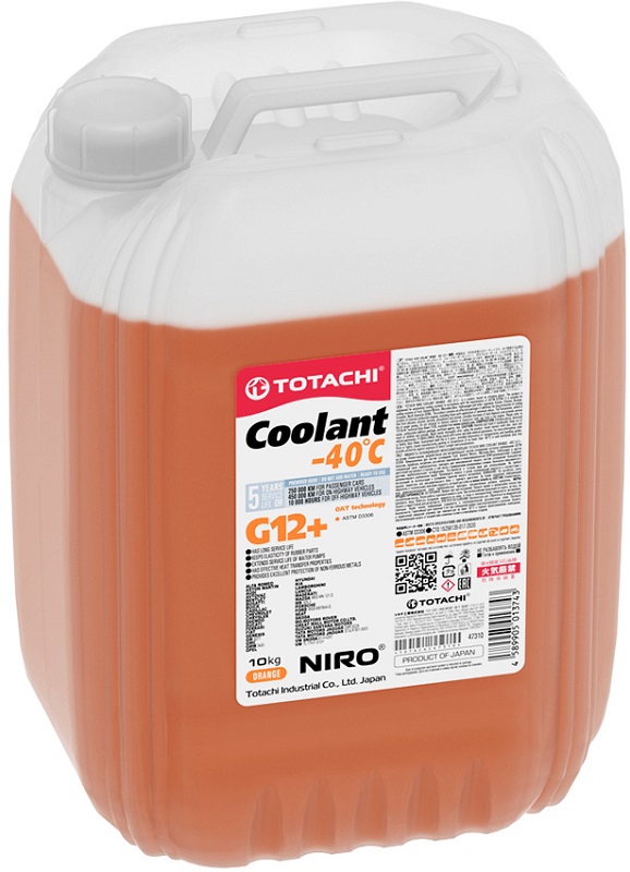 Жидкость охлаждающая Totachi 47310 NIRO COOLANT Orange G12+, оранжевый, 9л