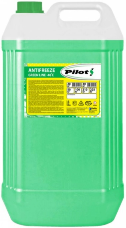 Жидкость охлаждающая Pilots 3217 GREEN LINE, зелёная, 18л