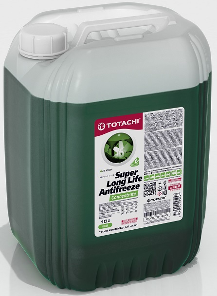 Жидкость охлаждающая Totachi 43610 SUPER LONG LIFE ANTIFREEZE Green, зелёная, 10л