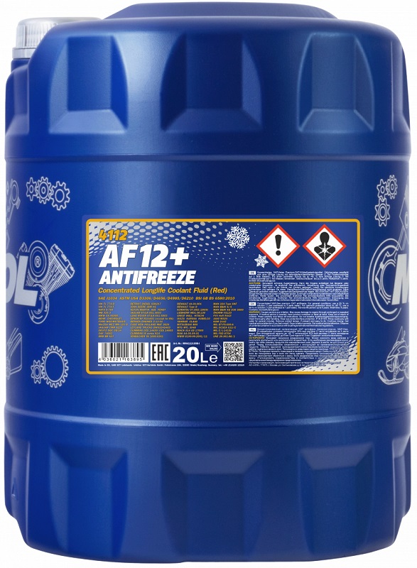 Жидкость охлаждающая Mannol 2055 Longlife Antifreeze AF12+, красная, 20л