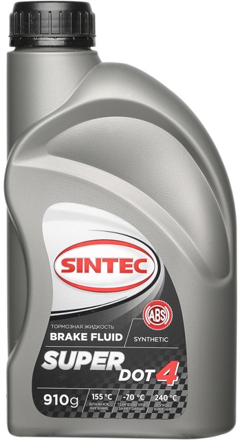 Жидкость тормозная Sintec 990249 dot 4, BRAKE FLUID, 0.91л