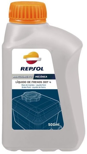 Жидкость тормозная Repsol 6331/R DOT 4, Liquido De Frenos, 0.5л