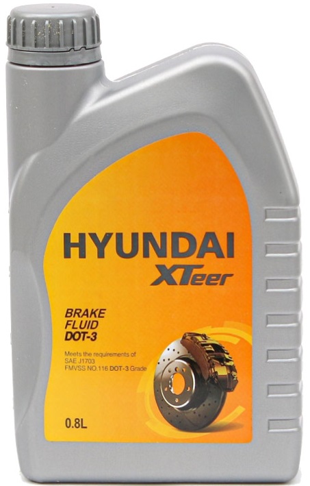 Жидкость тормозная Hyundai XTeer 2010003 DOT 3, BRAKE FLUID, 0.8л