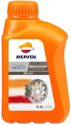 Жидкость тормозная Repsol 6330/R DOT 5.1, Brake Fluid Moto, 0.5л