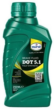 Жидкость тормозная Eurol E801500 - 1L DOT 4, DOT 5.1, BRAKE FLUID, 1л