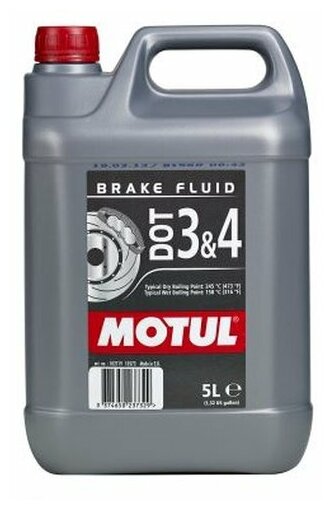 Жидкость тормозная Motul 104247 DOT 3/4 BRAKE FLUID, 5л
