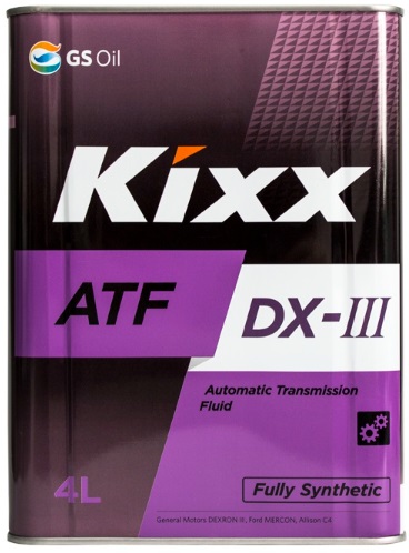 Масло трансмиссионное синтетическое Kixx L250944TE1 ATF DX-III, 4л