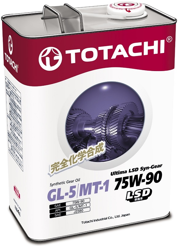 Масло трансмиссионное синтетическое Totachi G3304 Ultima LSD Syn-Gear 75W-90, 4л