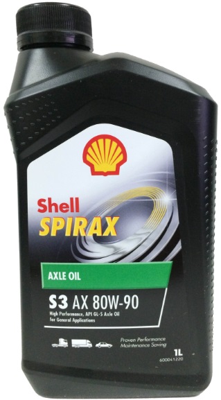 Масло трансмиссионное минеральное Shell 550048689 Spirax S3 AX 80W-90, 1л
