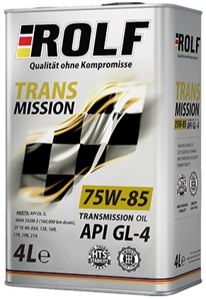 Масло трансмиссионное полусинтетическое Rolf 322289 Transmission 75W-85, 4л