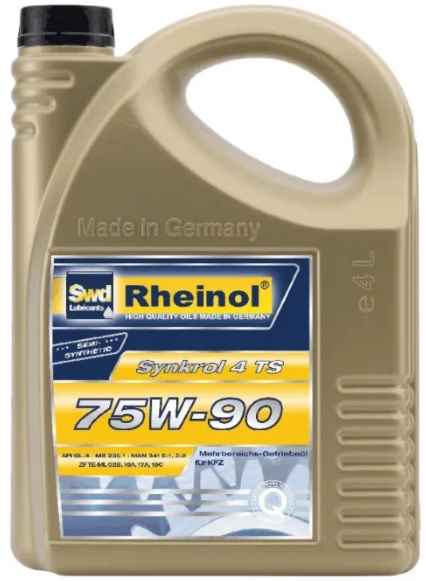 Масло трансмиссионное полусинтетическое SWD Rheinol 32514,480 Synkrol 4 TS 75W-90, 4л