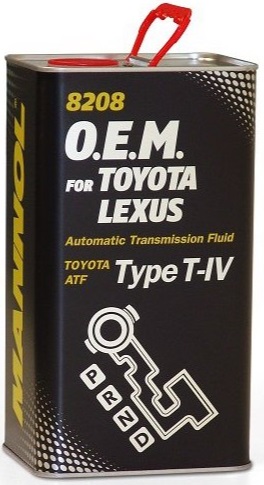 Масло трансмиссионное синтетическое Mannol 3051 8208 O.E.M. for Toyota Lexus ATF T-IV, 1л