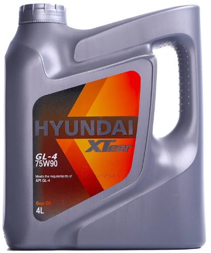 Масло трансмиссионное синтетическое Hyundai XTeer 1041435 Gear Oil-4 75W-90, 4л