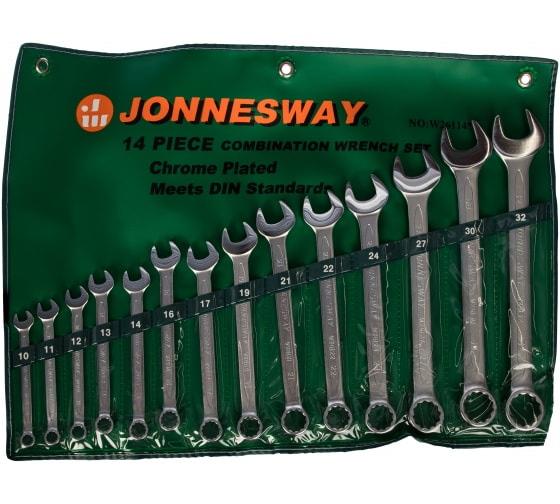 Набор комбинированных ключей Jonnesway W26114S (10-32мм)