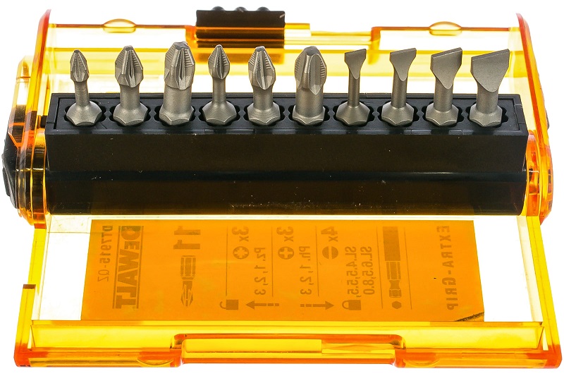 Набор бит с магнитным держателем DEWALT DT7915-QZ, 12 штук