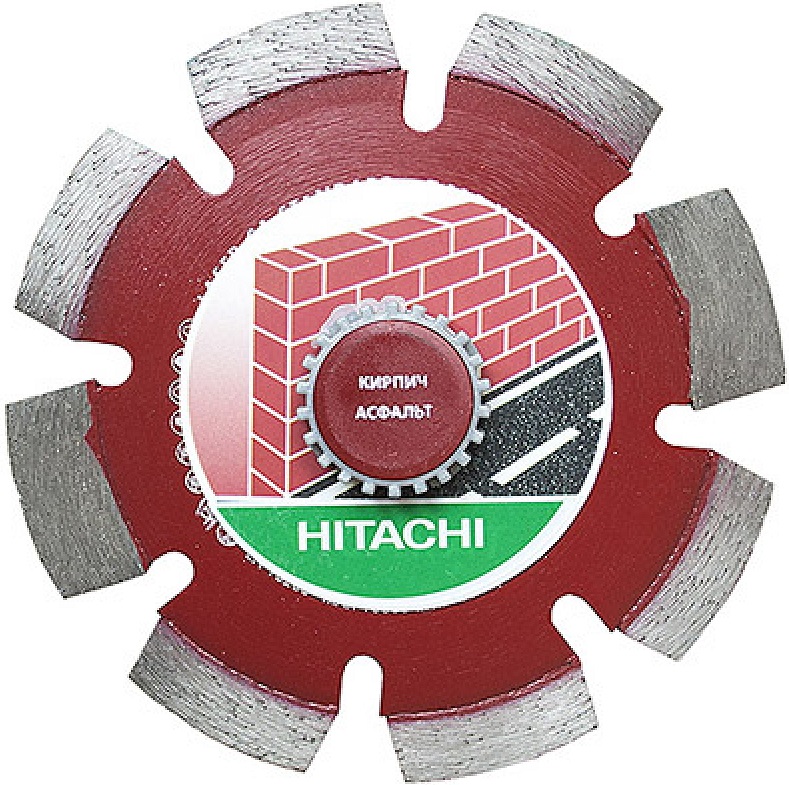 Диск алмазный отрезной по кирпичу, асфальту, свежему бетону Hitachi CA18030000, 180х2х22.2 мм