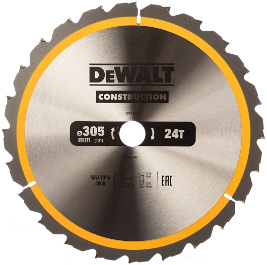 Пильный диск CONSTRUCT DEWALT DT1958-QZ, 305х30 мм