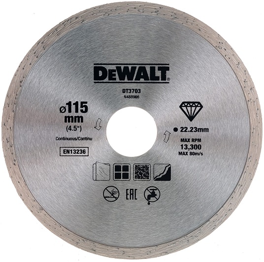 Диск алмазный DEWALT DT3703-QZ, 115х22.2 мм