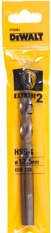 Сверло по металлу EXTREME 2 HSS-G DEWALT DT5061-QZ, 12.5х151х98 мм