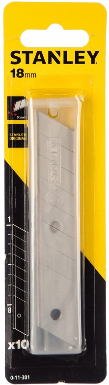 Лезвия для ножа Stanley 0-11-301, 18 мм, 10 штук