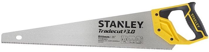 Ножовка по дереву Stanley STHT20350-1 TRADECUT с закаленным зубом, 500 мм