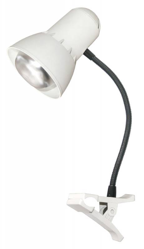 Светильник настольный Трансвит NADEZHDA-PSH/WT на прищепке E27 лампа накаливания белый 40Вт