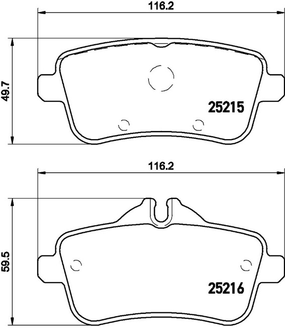 Колодки тормозные дисковые задние MERCEDES GL (X166), ML (W166) Brembo P 50 099 #2