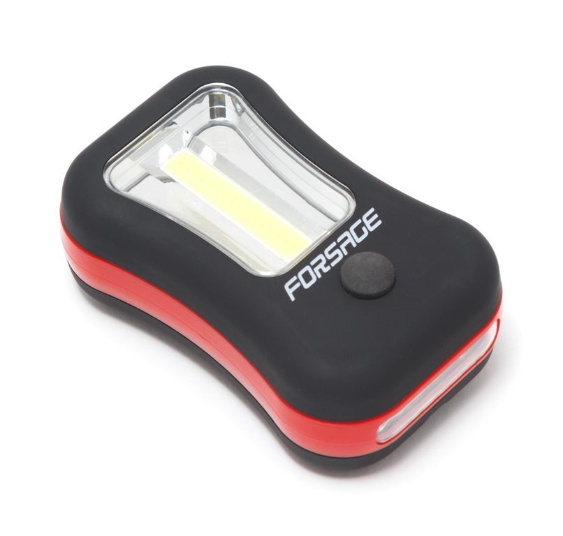 Фонарь переносной светодиодный в комплекте с батарейками Forsage F68613 (торцевой свет 4LED, боковой свет CUB)