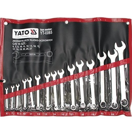 Набор ключей комбинированных YATO YT0065 (15 пр)