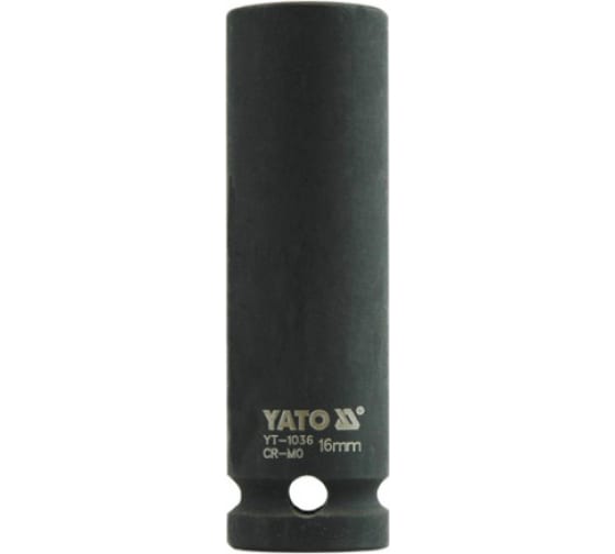 Головка торцевая удлиненная ударная 6-гранная YATO YT1036 (16 мм, 1/2, CrMo)
