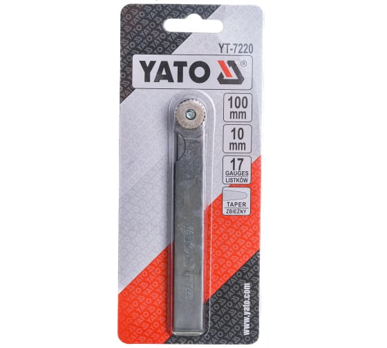 Измерительные щупы YATO YT7220 (100мм, 17шт, 0,02-1мм)