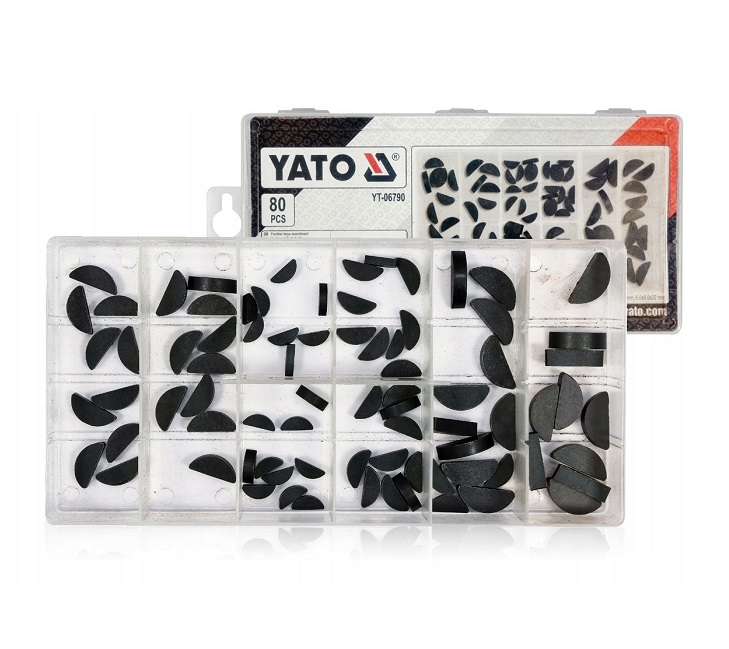 Набор шпонок YATO YT06790 (80 пр, полукруглых)