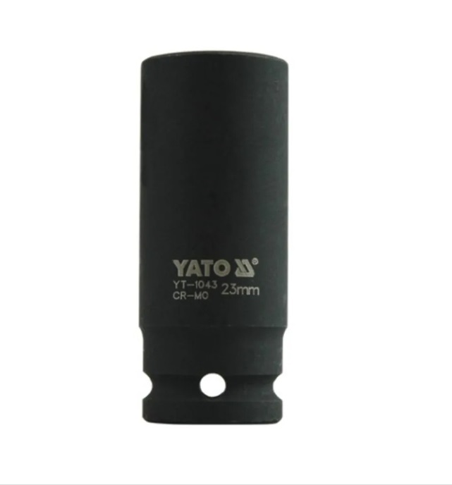 Головка торцевая ударная глубокая YATO YT1043 (6-гранная, 1/2, 23 мм)