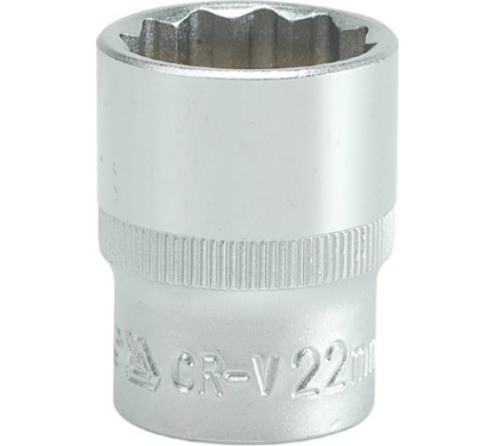 Головка торцевая короткая 12 гранная YATO YT1284 (22 мм, CrV, 1/2)