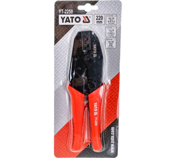 Инструмент для обжима и зачистки проводов YATO YT2250