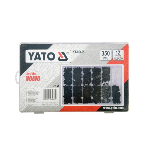 Набор клипс Yato YT06655 (350 пр, 12 типов, VOLVO)