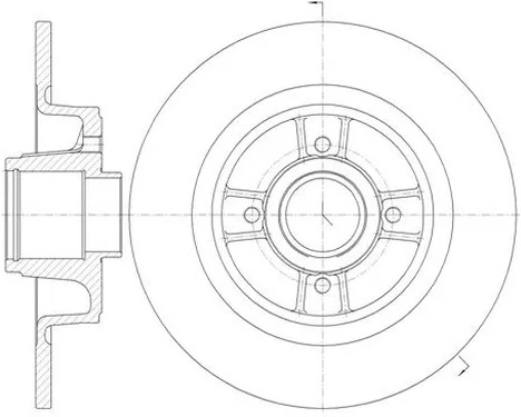 Диск тормозной задний Renault Espace, Megane, Scenic Remsa 6698.00, D=274 мм
