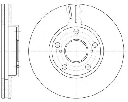 Диск тормозной передний TOYOTA CAMRY Remsa 6842.10, D=275 мм